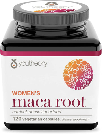 Youtheory Women's Maca Root, Vegetarian Capsules, 120 Count