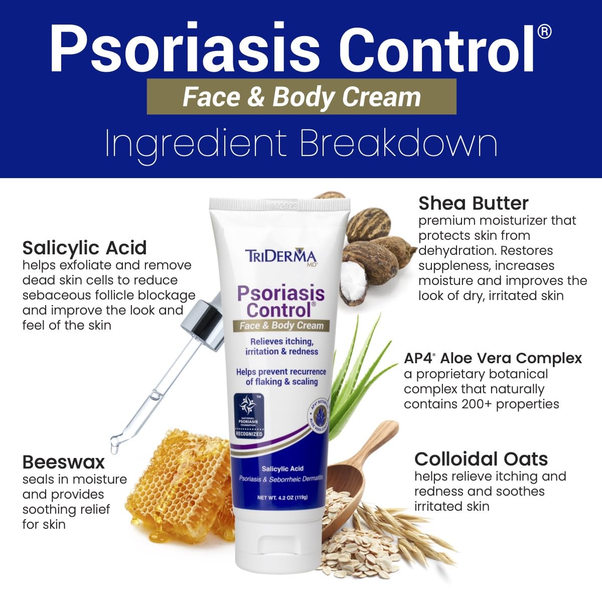 Triderma Psoriasis Control Face And Body Cream, 4.2 Ounces : Beauty & Personal Care