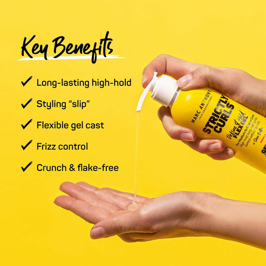 Marc Anthony Define & Hold Flex Hair Styling Gel, Strictly Curls - Medium To Coarse Curls - High Hold, Long-Lasting Frizz Control & Added Shine With Shea Butter - Anti-Frizz Hair Products For Women