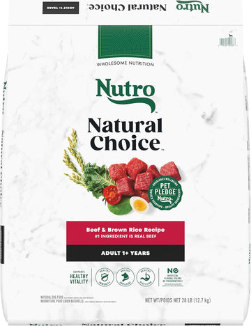 Nutro Natural Choice Adult Dry Dog Food, Beef And Brown Rice Recipe, 28 Lbs