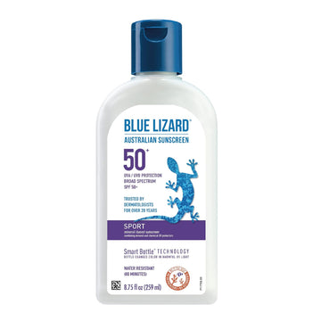 Blue Lizard Sport Mineral-Based Sunscreen Lotion - Spf 50+, Cream, Unscented, 8.75 Fl Oz