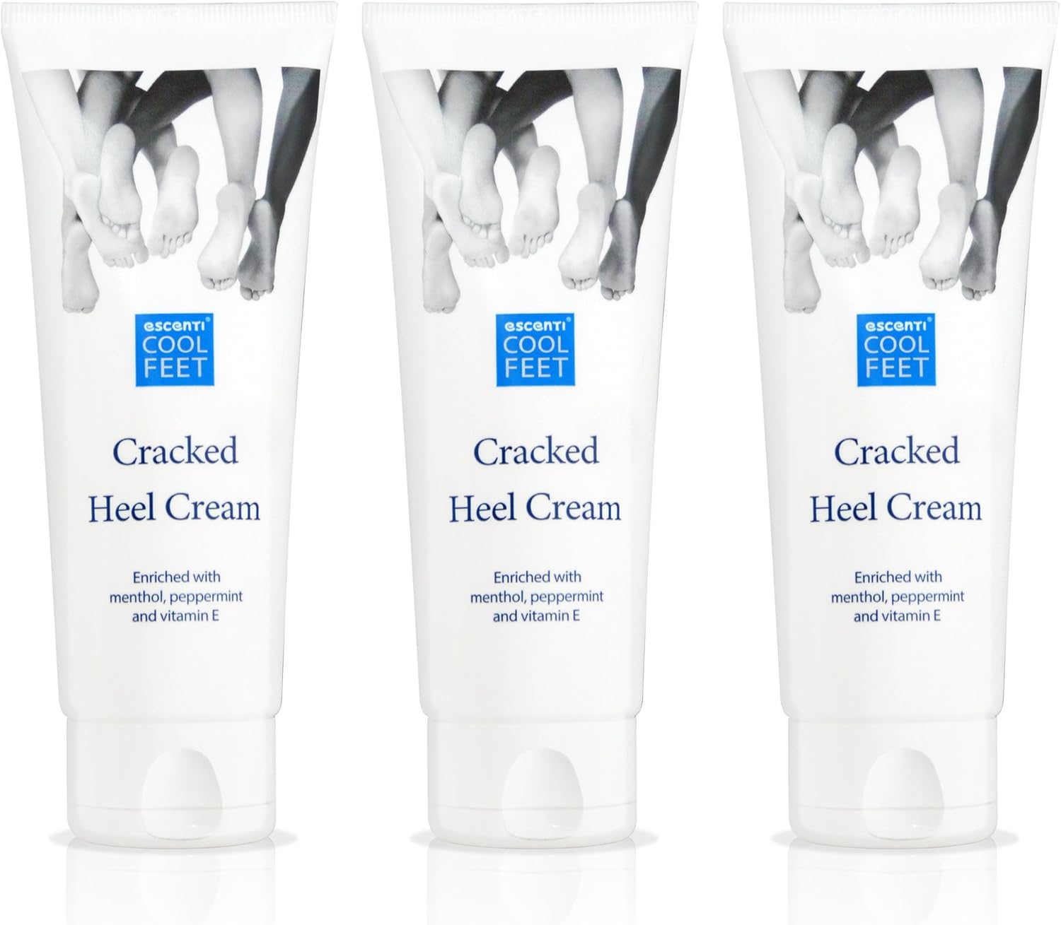 Escenti Cool Feet Cracked Heel Cream For Dry Skin, 100 Ml - Pack Of 3