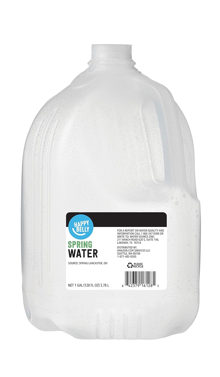 Amazon Brand - Happy Belly Spring Water, 128 Fl Oz (Pack Of 1)