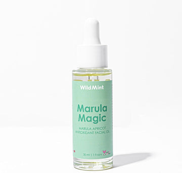 WildMint Marula Magic Natural Face Oil | Softening & Healing Marula Facial Oil for Sensitive, Dry, Mature & Menopause Skin | Reduces Redness & Irritation | UK Made Vegan & Cruelty-Free Skincare | 30ml