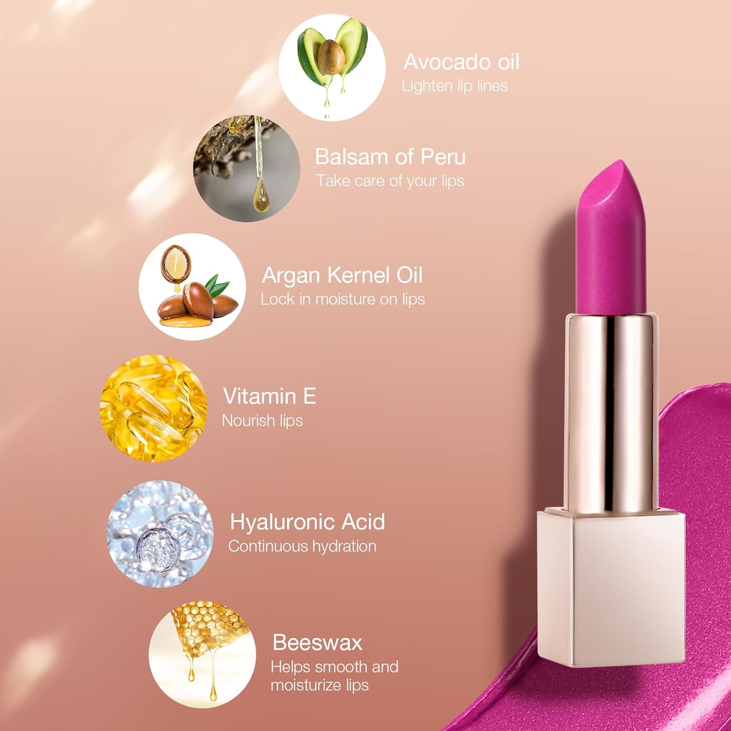 Beauty Searcher Metallic Shine Lipstick 3D Makeup for Woman Velvet Matte Lipsticks Moisturizing No-Stick Cup Lip Makeup, Long Lasting Waterproof Shine Lipstick(Champagne Pink) : Amazon.co.uk: Beauty