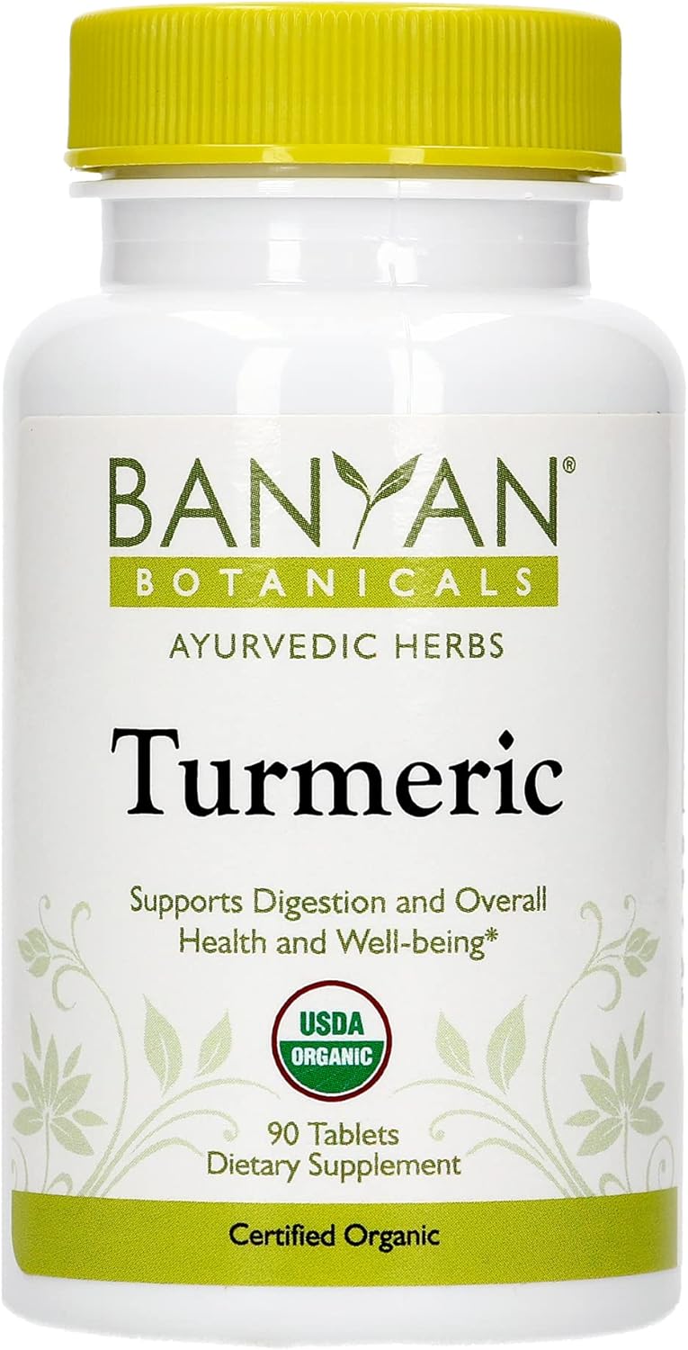 Banyan Botanicals Turmeric Tablet Supplement, USDA Organic, 90 Count - Supports Digestion, Overall Health and Well-Being