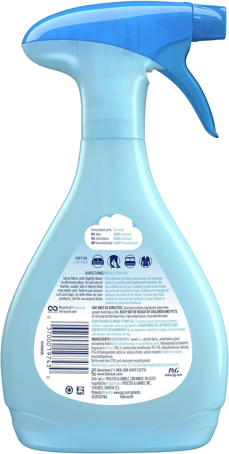 Febreze Odor-Eliminating Fabric Refresher Spray, Auto & Extra Strength, 16.9 fl oz (Pack of 2) : Health & Household