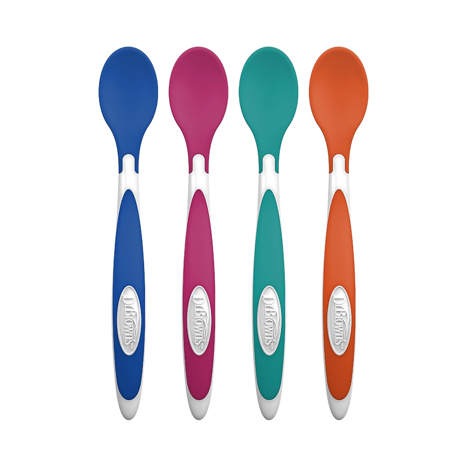 Dr. Brown'S Tempcheck Temperature Color-Changing Spoons For Babies And Toddlers, Bpa Free, 4 Count (Pack Of 1)