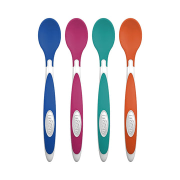Dr. Brown'S Tempcheck Temperature Color-Changing Spoons For Babies And Toddlers, Bpa Free, 4 Count (Pack Of 1)