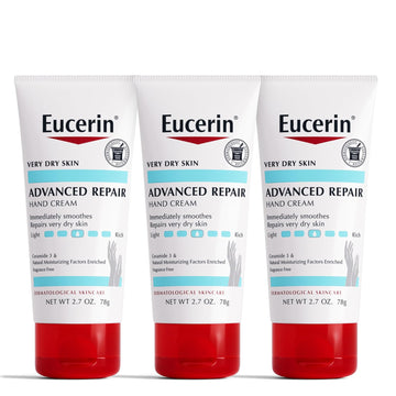 Eucerin Advanced Repair Hand Cream - Fragrance Free, Hand Lotion For Very Dry Skin - 2.7 Ounce (Pack Of 3)