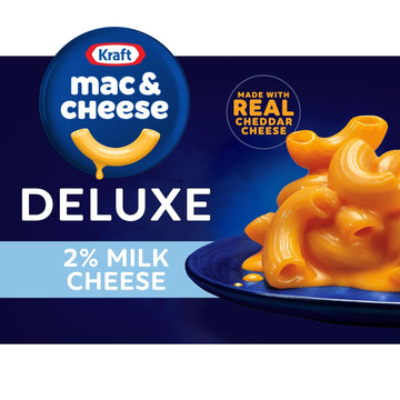 Kraft Deluxe Macaroni & Cheese Dinner with Sauce made from 2% Milk Cheese (14 oz Box)