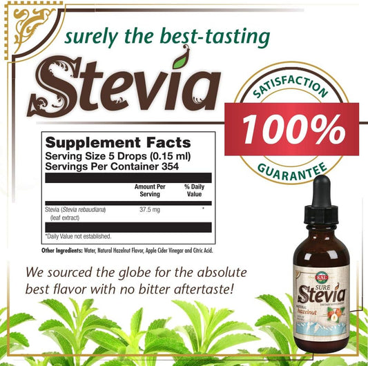 Kal Pure Stevia Extract, Hazelnut, 1.8 Fluid Ounce