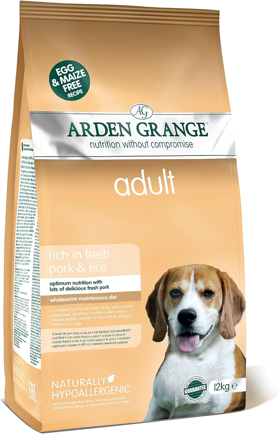 Arden Grange Adult Dry Dog Food Rich in Pork and Rice, 12 kg :Pet Supplies