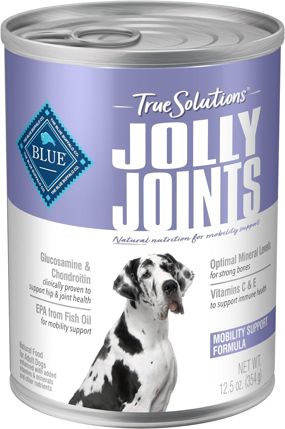 Blue Buffalo True Solutions Jolly Joints Natural Mobility Support Adult Wet Dog Food, Chicken 12.5-Oz Cans (Pack Of 12)