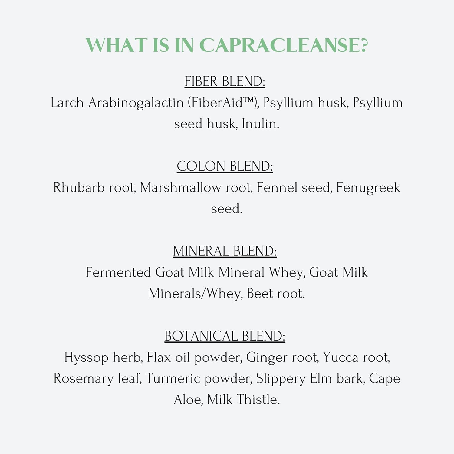 Capracleanse By Mt. Capra | Effective Cleansing Of Gi Tract With All Natural And Non-Gmo Ingredients | 30 Servings - 180 Capsules : Health & Household