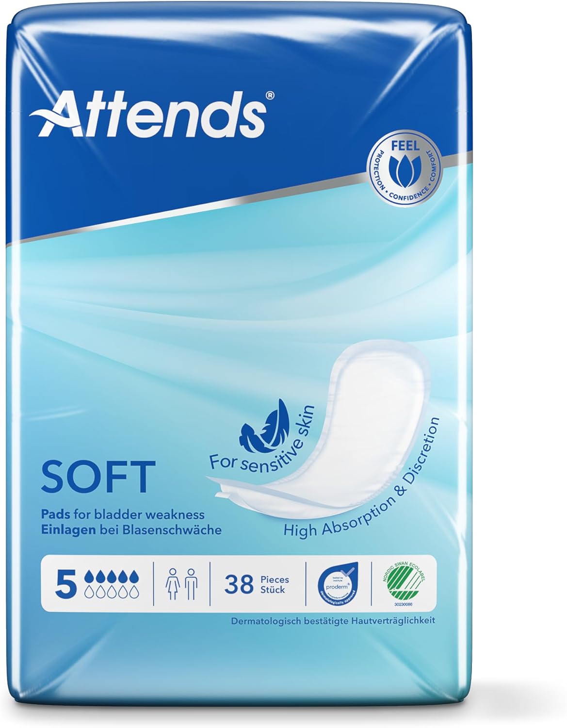 Attends Soft 5, 152 Units (4 Packs Of 38)