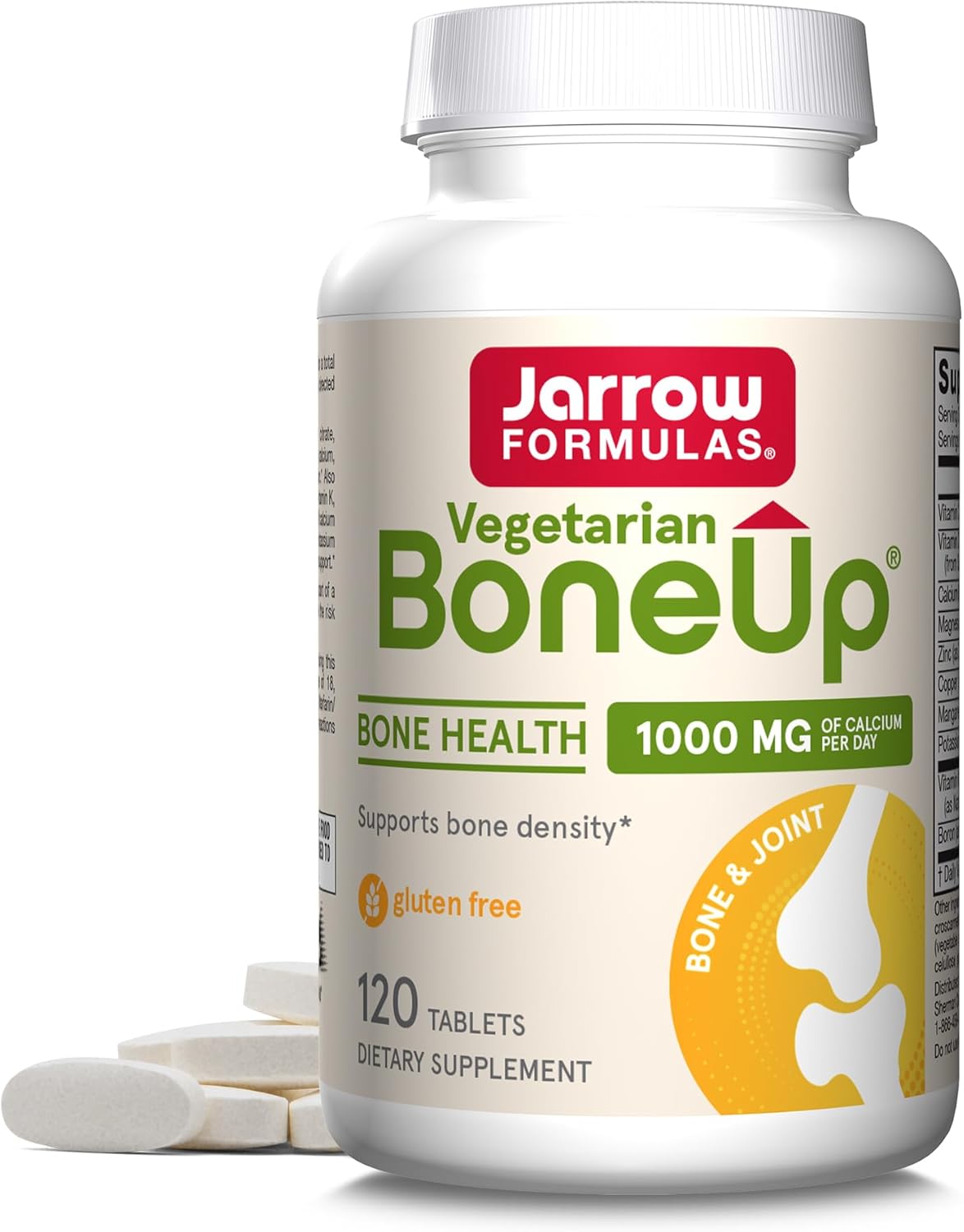Jarrow Formulas Boneup, 1,000 Mg Of Calcium Per Day, Vitamin D3, Boron And Trace Minerals For Bone Health And Joint Support, 120 Vegetarian Tablets