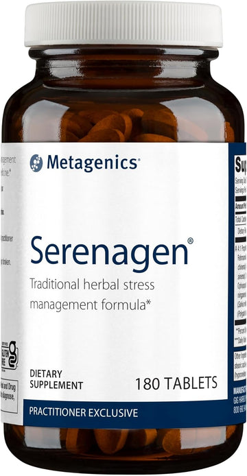 Metagenics Serenagen - Herbal Stress Support* - Herbal Supplements For Stress Management* - With Ginseng - Non-Gmo & Gluten Free - 180 Tablets