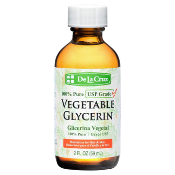 De La Cruz Vegetable Glycerin, 100% Pure Liquid Glycerine Usp Grade For Hair, Skin And Diy Projects 8 Fl. Oz