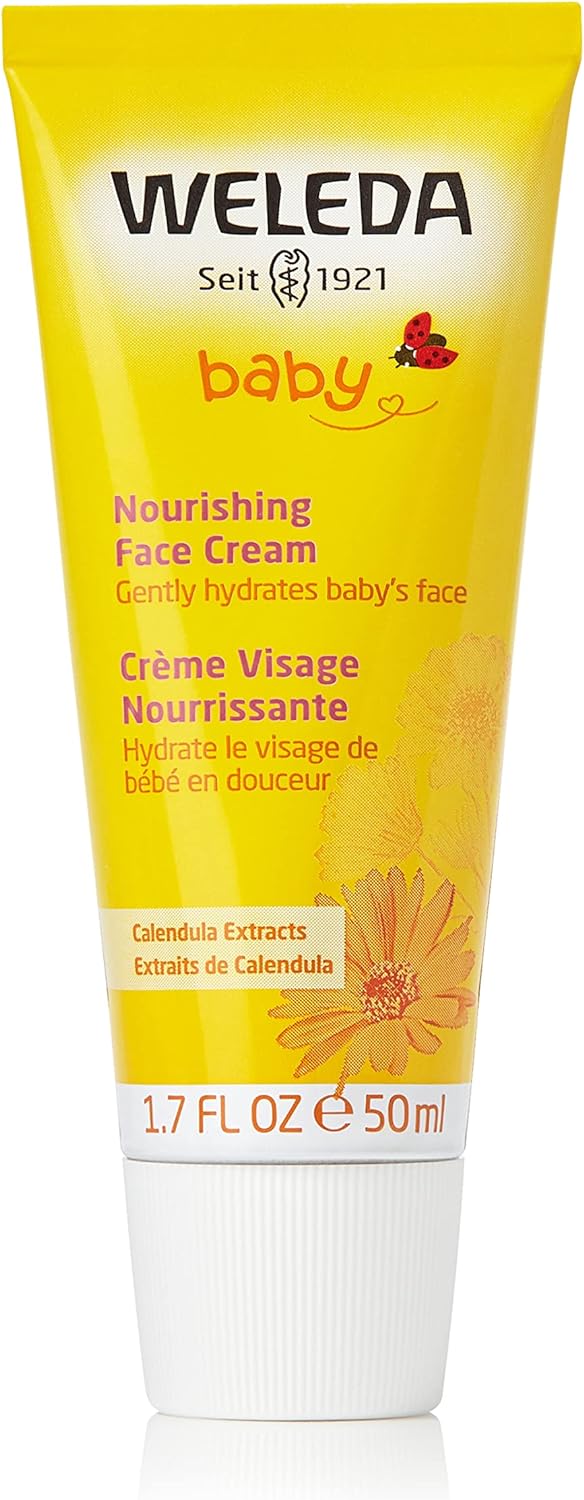 Weleda Baby Calendula Nourishing Face Cream, 1.7 Fluid Ounce, Plant Rich Moisturizer with Calendula and Lanolin