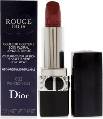 Christian Dior Rouge Dior Couture Lipstick Satin - 683 Rendez-Vous For Women 0.12 Oz Lipstick (Refillable)