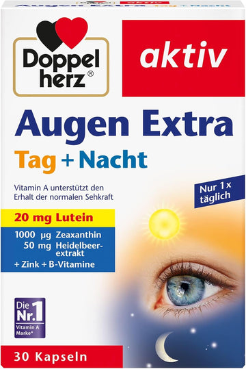 Extra Eyes - With 20Mg Lutein, Zeaxanthin, Zinc And Cranberry Extract - 30 Capsules - Dietary Supplement For Eye Health - Day + Night… (20 Mg Lutein)
