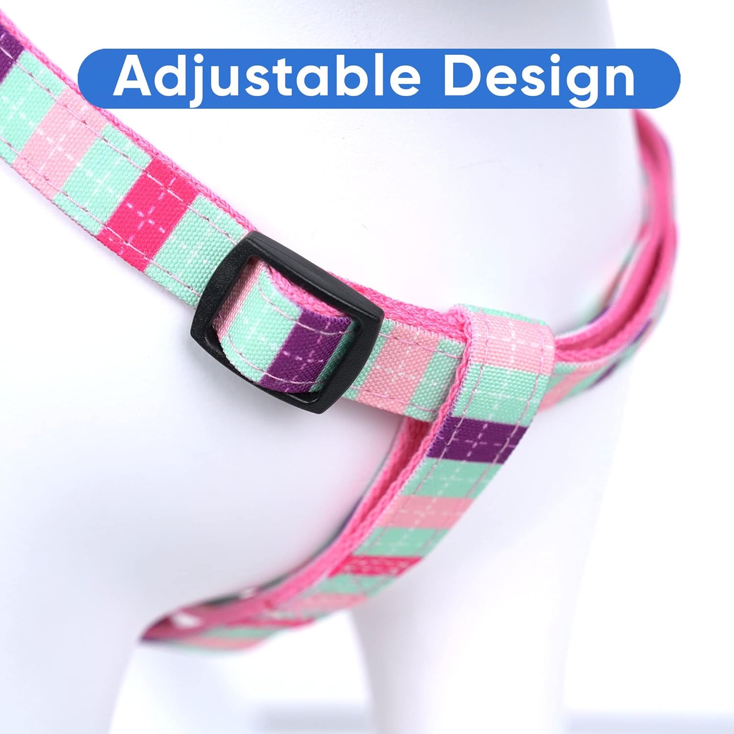 Pawtitas Extra Small Dog Harness Adjustable Dog Harness No Pull Harness For Dogs Multicolor XS Harness Teal/Pink/Purple :Pet Supplies