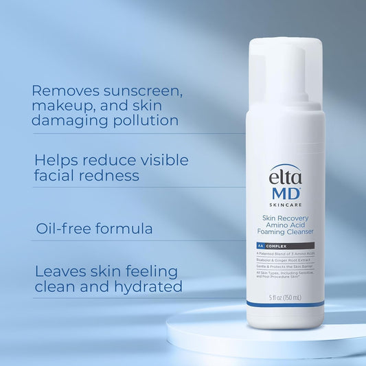 Eltamd Skin Recovery Amino Acid Foaming Facial Cleanser, Gentle Face Cleanser For Sensitive Skin