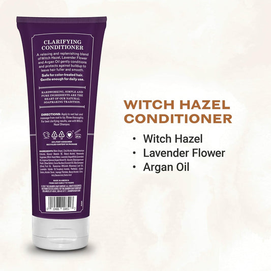 The Grandpa Soap Company Clarifying Witch Hazel Conditioner - Relieves Scalp Conditions And Protects Against Buildup, With Lavender Flower, Sulfates And Parabens Free, 8 Fl Oz
