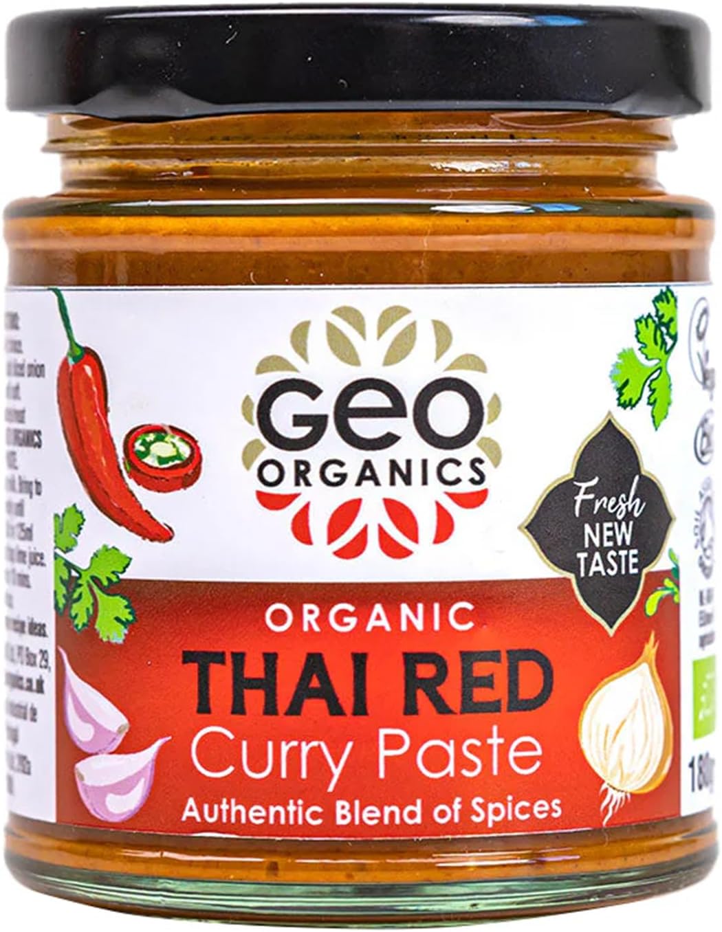 Geo Organics Thai Yellow Curry Paste 180g (Pack of 1) Serves 4 | Organic & Vegan-Friendly Curry Paste | Authentic Restaurant Recipe Base | Certified by Soil Association Thai Curry Paste : Amazon.co.uk: Grocery