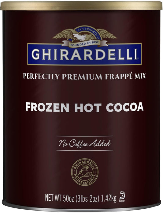 Ghirardelli - Frozen Hot Cocoa Premium Frappé 3.12lbs with Ghirardelli Stamped Barista Spoon