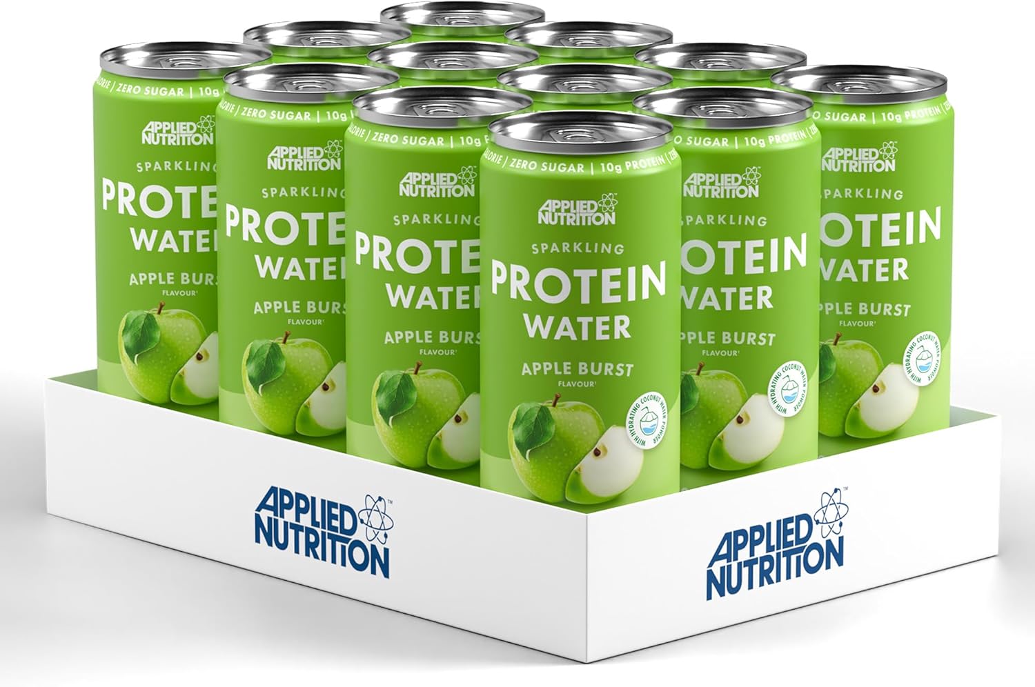 Applied Nutrition Sparkling Protein Water - 10G Collagen Boost – Low-Calorie Hydration With Vitamin C And Coconut Water – Refreshing And Wellness Drink (Pack Of 12 Cans X 330Ml) (Tropical Burst)