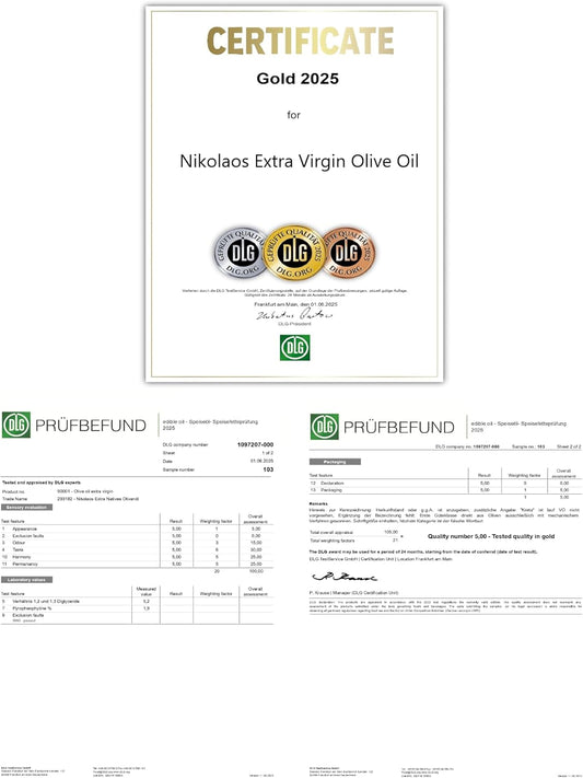 Olive Oil 3L From Crete, Greece "Nikolaos" – Premium Quality, Extra Virgin, Cold-Pressed, Rich In Polyphenols, Low Acidity. New Harvest: Dec. 2024 – Feb. 2025. Best Before: Sept.–Nov. 2026