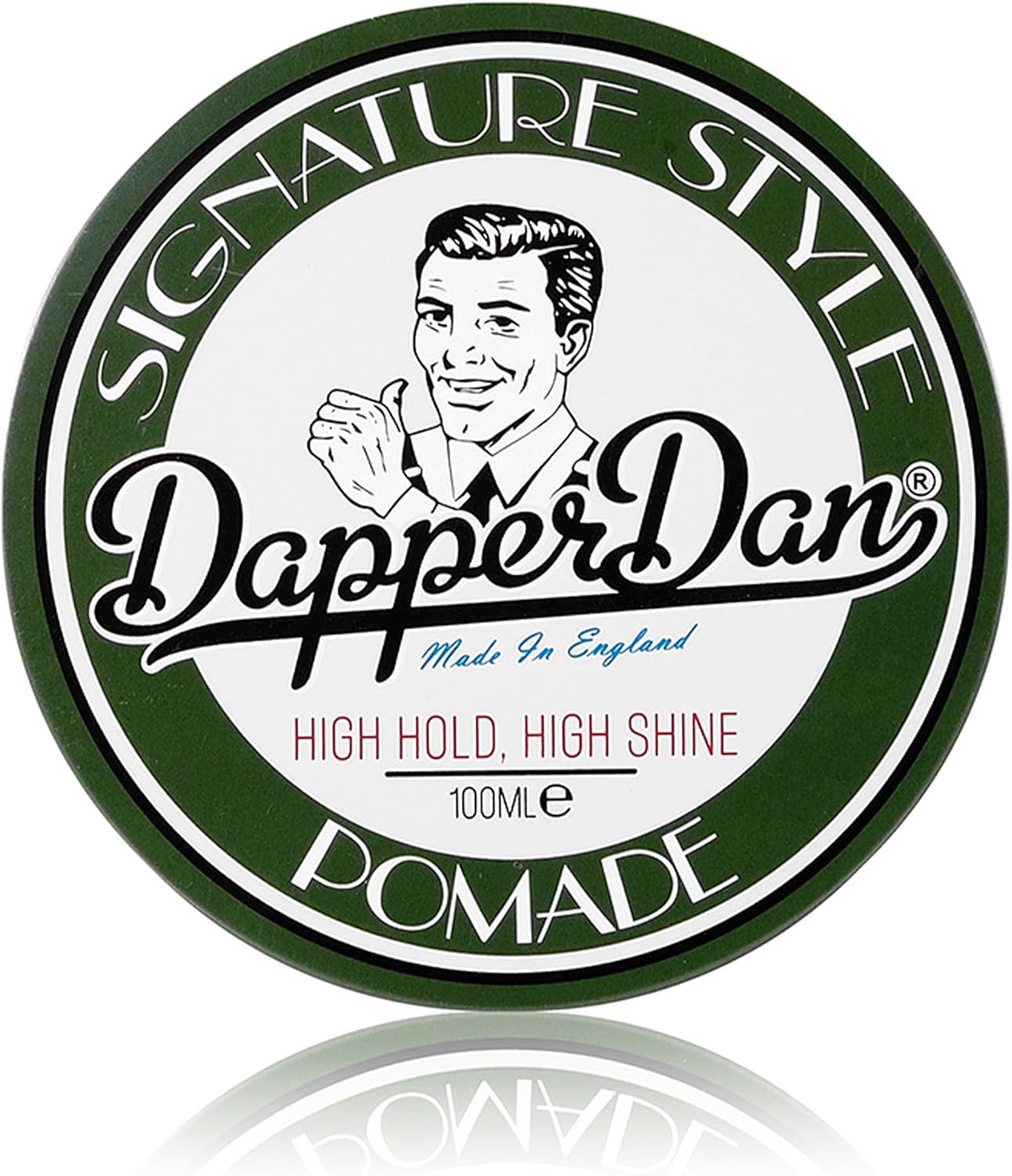 Dapper Dan Signature Style Pomade, High Shine High Hold Hair Pomade For Men, Achieve Classic Styles, Water Based Pomade For All Hair Types, Bergamot And Leather Fragrance, 100Ml