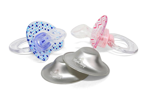 Silver Breast Shield for Breastfeeding Mothers, Nipple Protection During Lactation, Silver Nursing Cups, Gift for Mother, Sore and Cracked Nipples, Mother and Baby Gift by SilverChamp. (Regular)