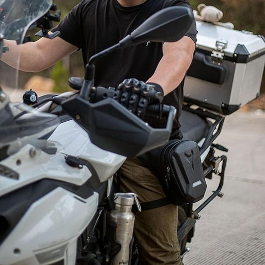 Motorcycle Leg Bag – Waterproof Tactical Waist Bag with 2 Compartments, Multifunctional Hip Side Bag for Men, Biking, Climbing, Travel