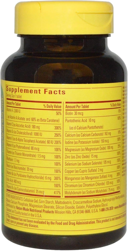 Nature Made Multi for Him 50+ Dietary Supplement Tablets 90 ea (Pack of 4)