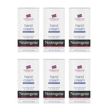 Neutrogena Norwegian Formula Moisturizing Hand Cream Formulated With Glycerin For Dry, Rough Hands, Fragrance-Free Intensive Hand Lotion, 2 Oz, Pack Of 6