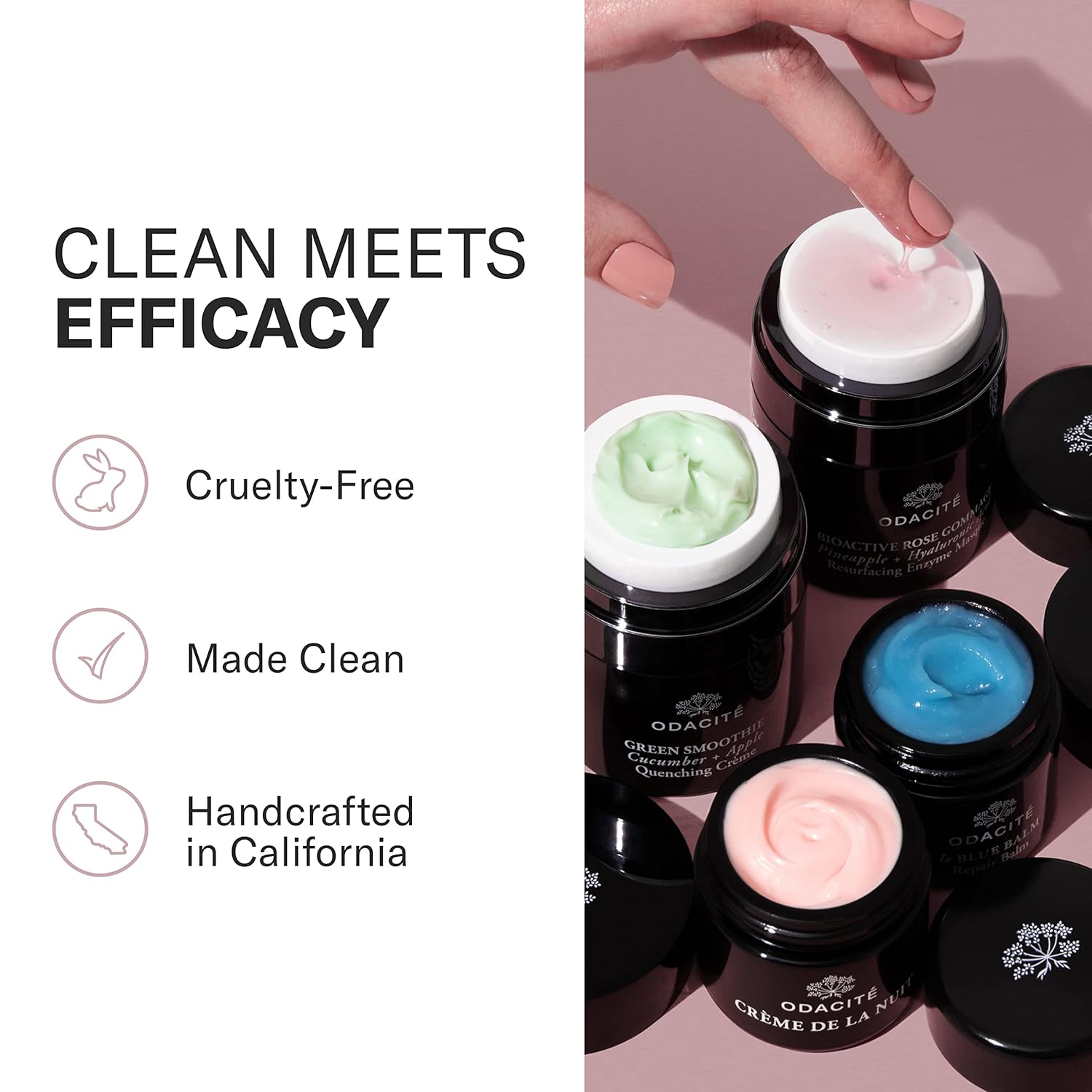 Odacité Facial Cleanser With Foam - Black Mint Activated Charcoal & Rhassoul Clay Glow Recipe - Facial Moisturizer With Deep Cleanse For Gentle Face Wash To Remove Dirt & Oil, 3.38 Fl. Oz. : Beauty & Personal Care