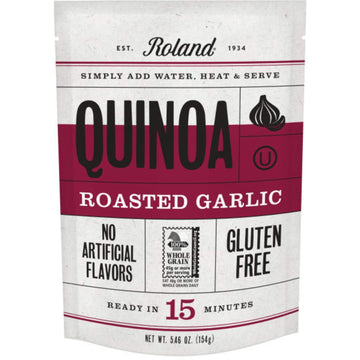 Roland Foods Roasted Garlic Seasoned Quinoa, 5.46 Ounce Bag, Pack of 6
