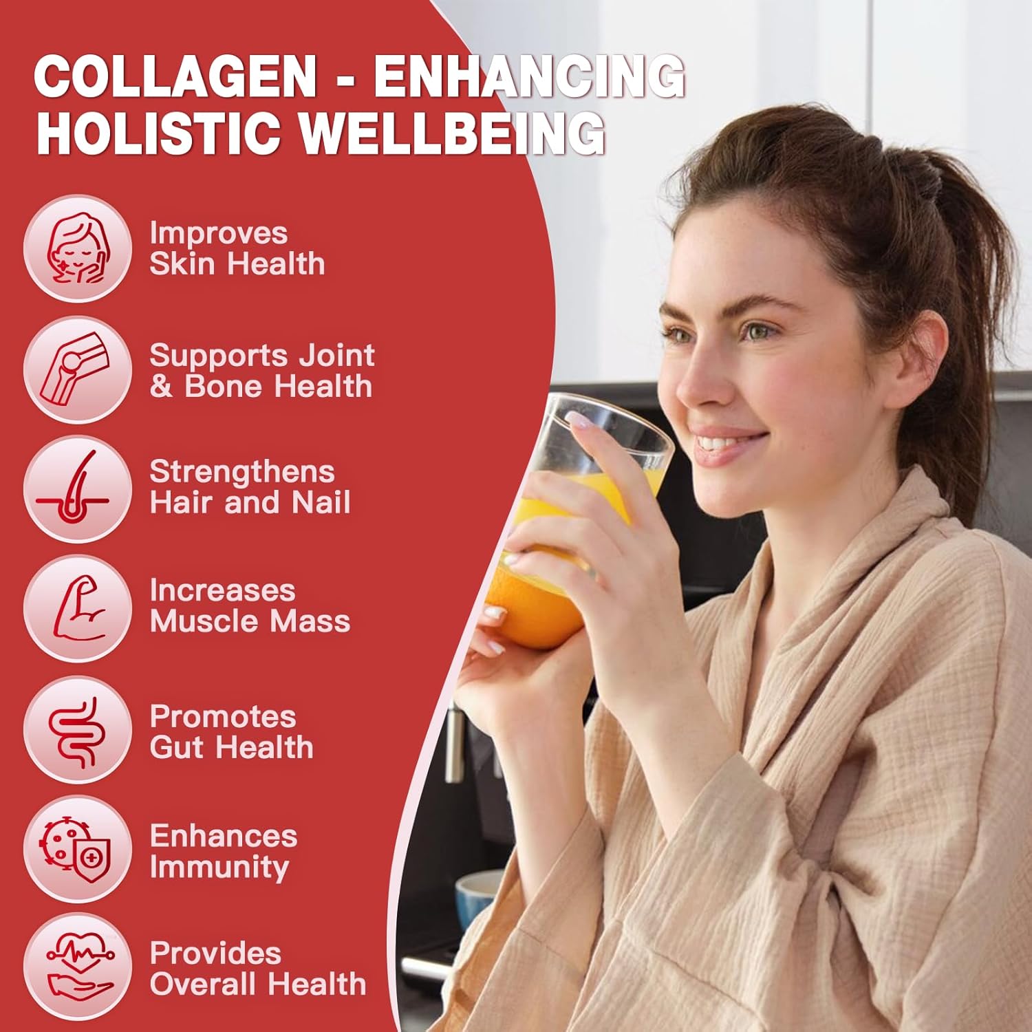 Drfoster Multi-Collagen-Peptide-Powder With Probiotics, 50 Servings Of Hydrolyzed Collagen Peptides With Hyaluronic Acid, Biotin & Multivitamins - Supports Skin, Hair, Nails Health : Health & Household