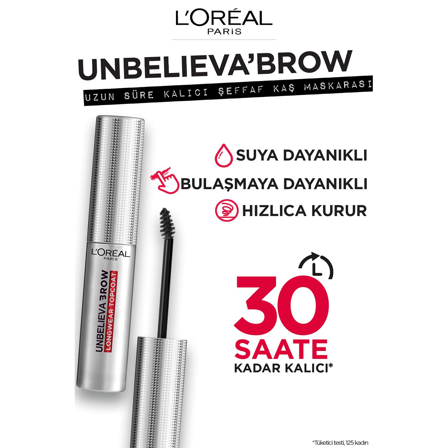 L'Oreal Paris Unbelieva-Brow Longwear Eyebrow Topcoat, Waterproof, Smudge-resistant, Transfer- Proof, Quick Drying, Easy and quick application with precise brush, Universal Transparent, 0.15 fl. oz. : Beauty & Personal Care