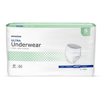 McKesson Ultra Underwear, Incontinence, Heavy Absorbency, Small, 22 Count