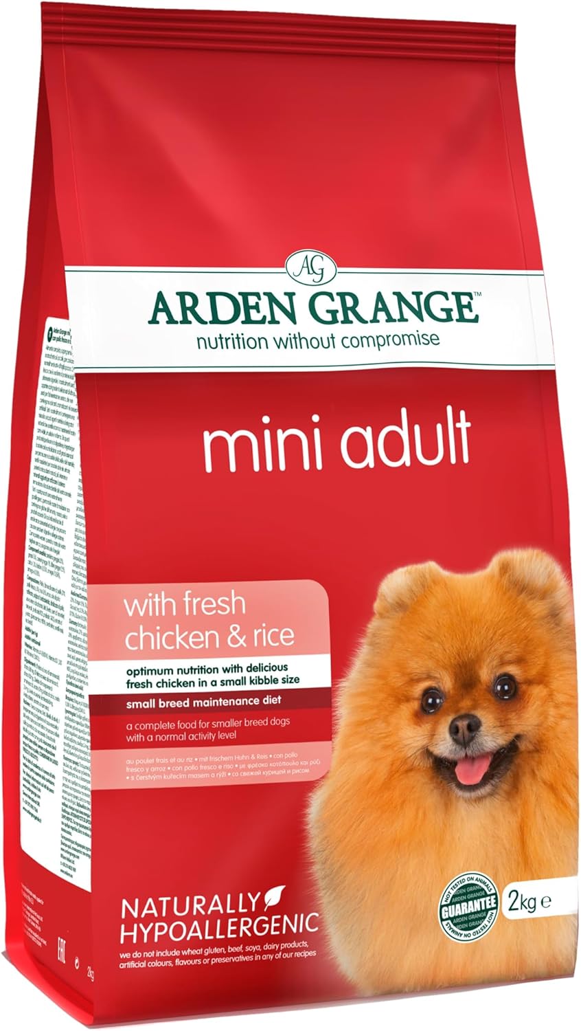 Arden Grange Adult Mini Dry Dog Food Chicken & Rice, 2 kg :Pet Supplies