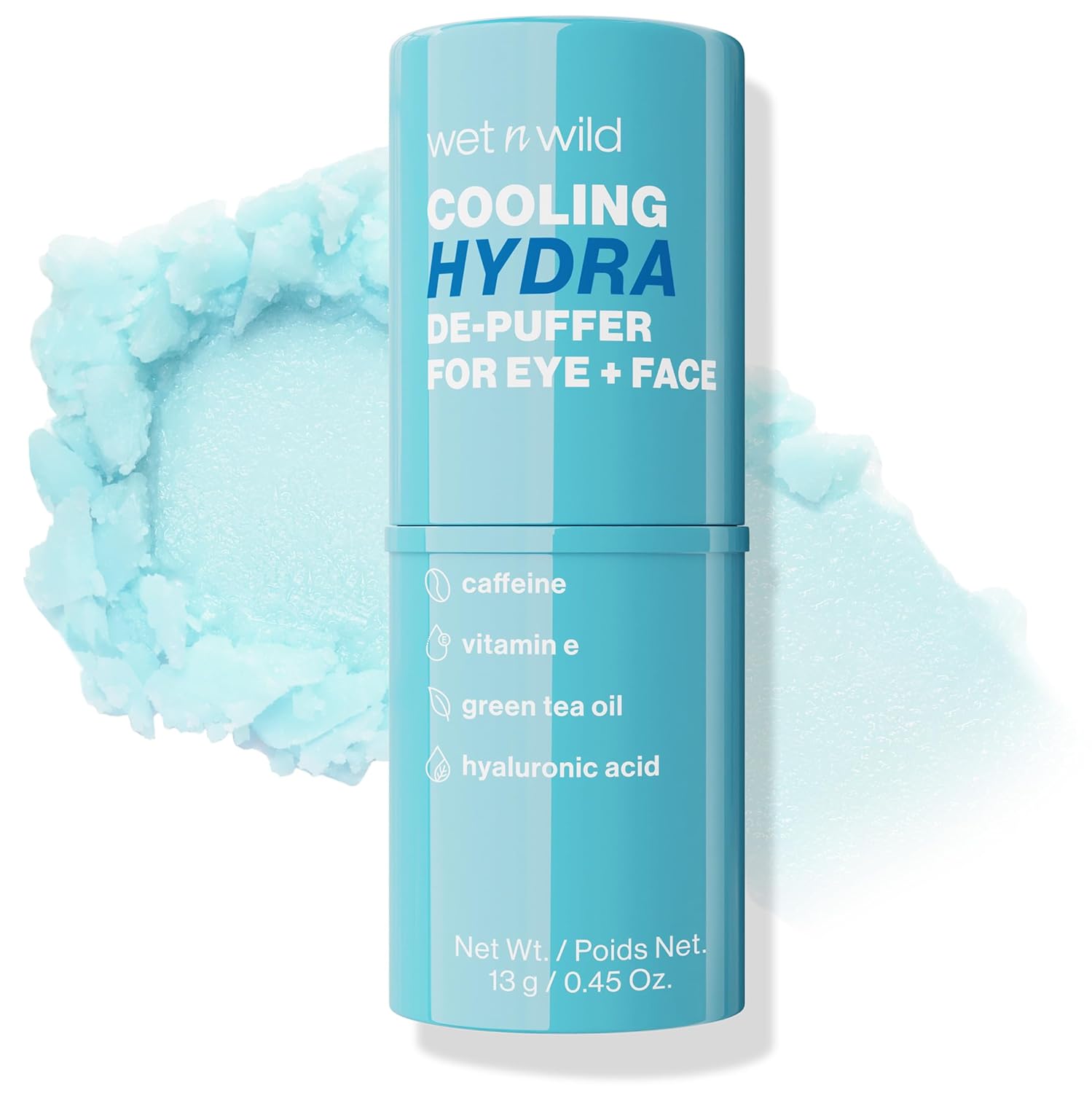 Wet N Wild Cooling Hydra De-Puffer, Soothing Face Makeup Primer Stick With Vitamin E & Caffeine, Instant Skin Refreshments For All Skin Types And Complexions, Vegan & Cruelty-Free