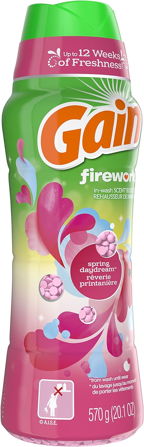 Gain Fireworks Laundry Scent Booster Beads for Washer, Spring Daydream, 20.1 fl oz, HE Compatible
