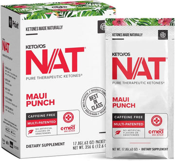 PRVIT Keto//OS NAT? Maui Punch Keto Supplements ? Caffeine Free - Exogenous Ketones - BHB Salts Ketogenic Supplement for Workout Energy Boost for Men and Women (20 Count)