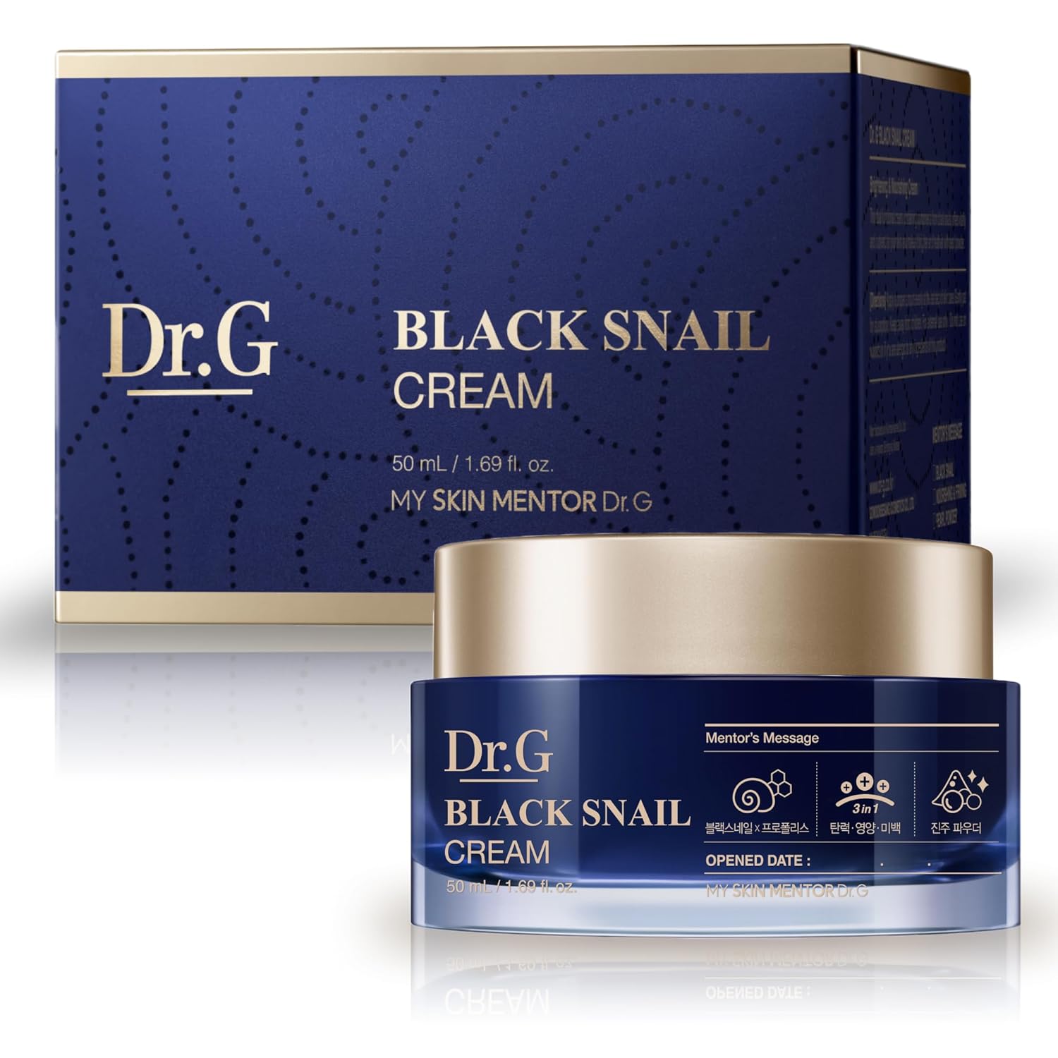 Dr.G Black Snail Cream, 50Ml - Snail Mucin Moisturizer, Snail Mucin Serum, Face Moisturizer, Facial Moisturizer Face Cream, Crema Hidratante Para La Cara, Korean Skin Care Coreano, K Beauty, Kbeauty
