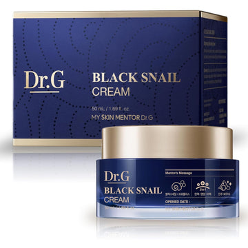 Dr.G Black Snail Cream, 50Ml - Snail Mucin Moisturizer, Snail Mucin Serum, Face Moisturizer, Facial Moisturizer Face Cream, Crema Hidratante Para La Cara, Korean Skin Care Coreano, K Beauty, Kbeauty