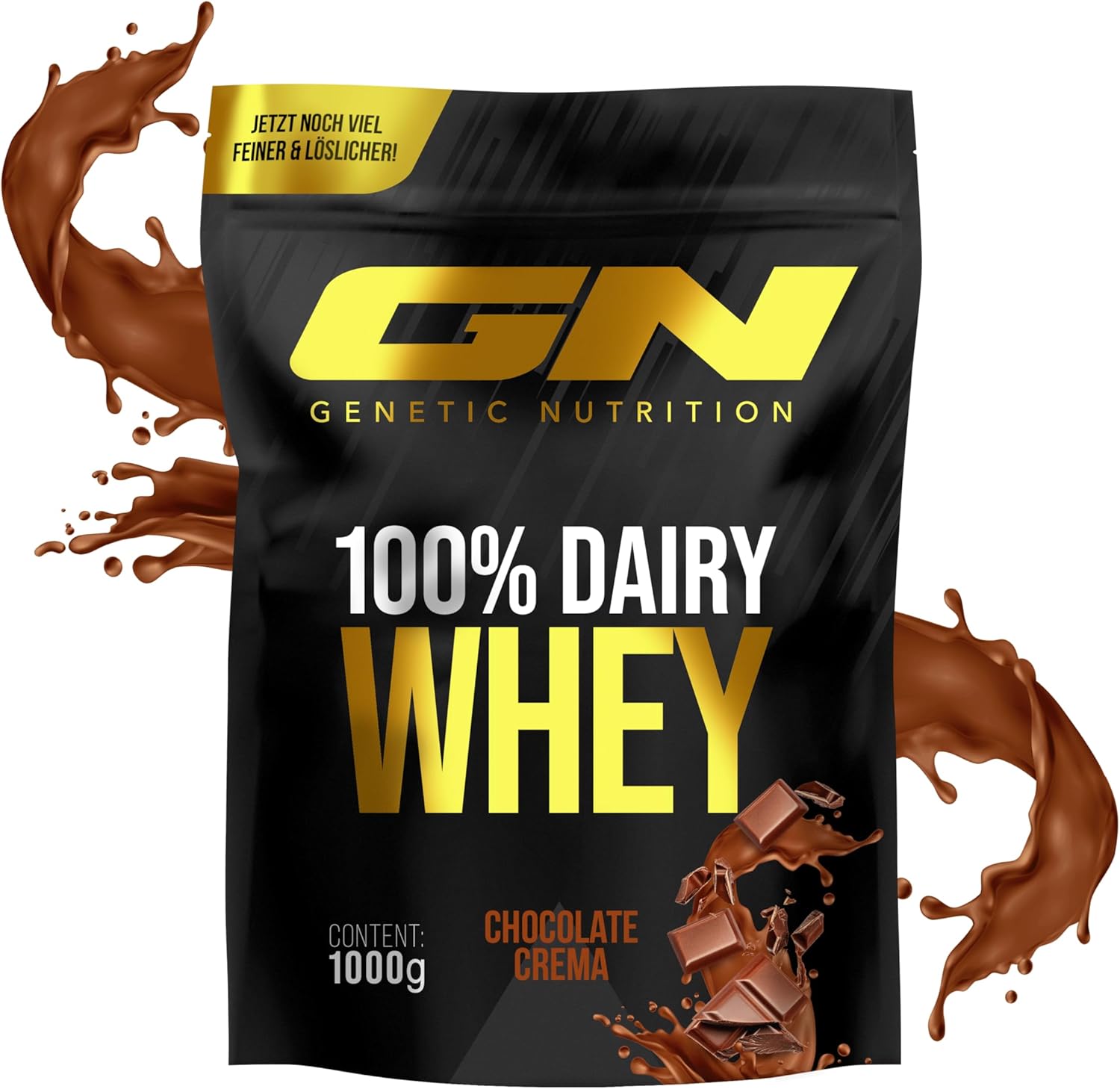 Gn Laboratories 100% Dairy Whey Protein Powder 1000 G (Chocolate Crema) - Protein Powder For Muscle Building - Protein Powder For Protein Shake